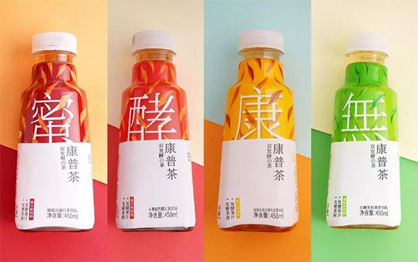 茶产品包装设计,请赐酵康普茶,茶产品包装设计分析